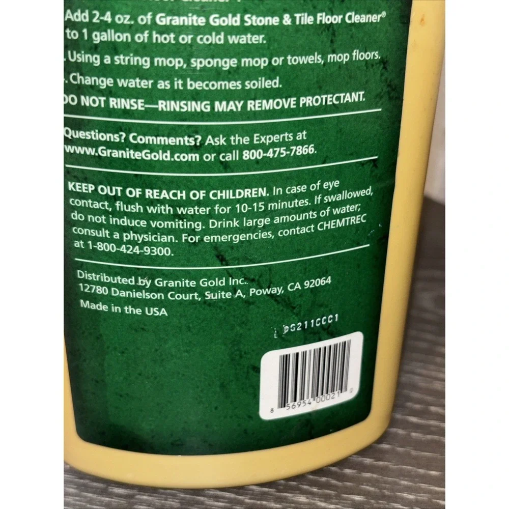 Granite‎ Gold Stone & Tile Floor Cleaner 32 oz. New